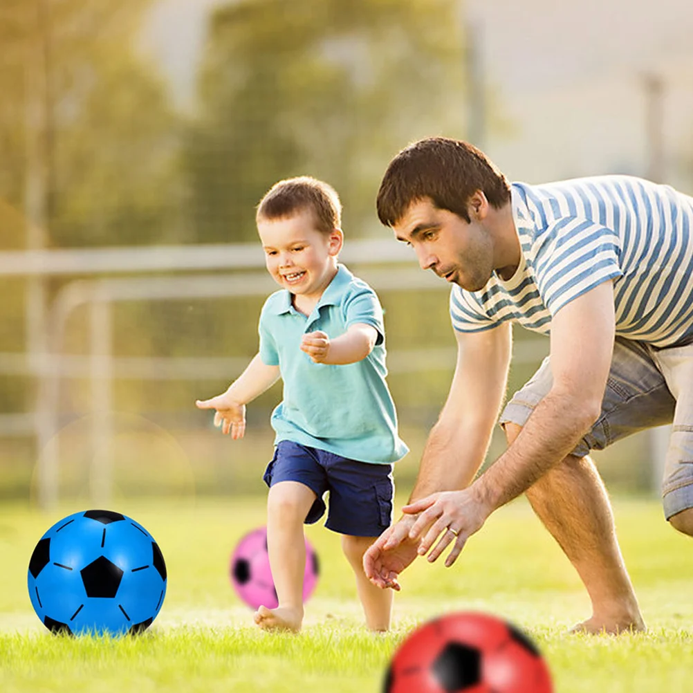 10Pcs Inflatable Soccer Balls Kids Outdoor Beach Football Portable Summer Swimming Game Beach Balls Inflatable Soccer Toys