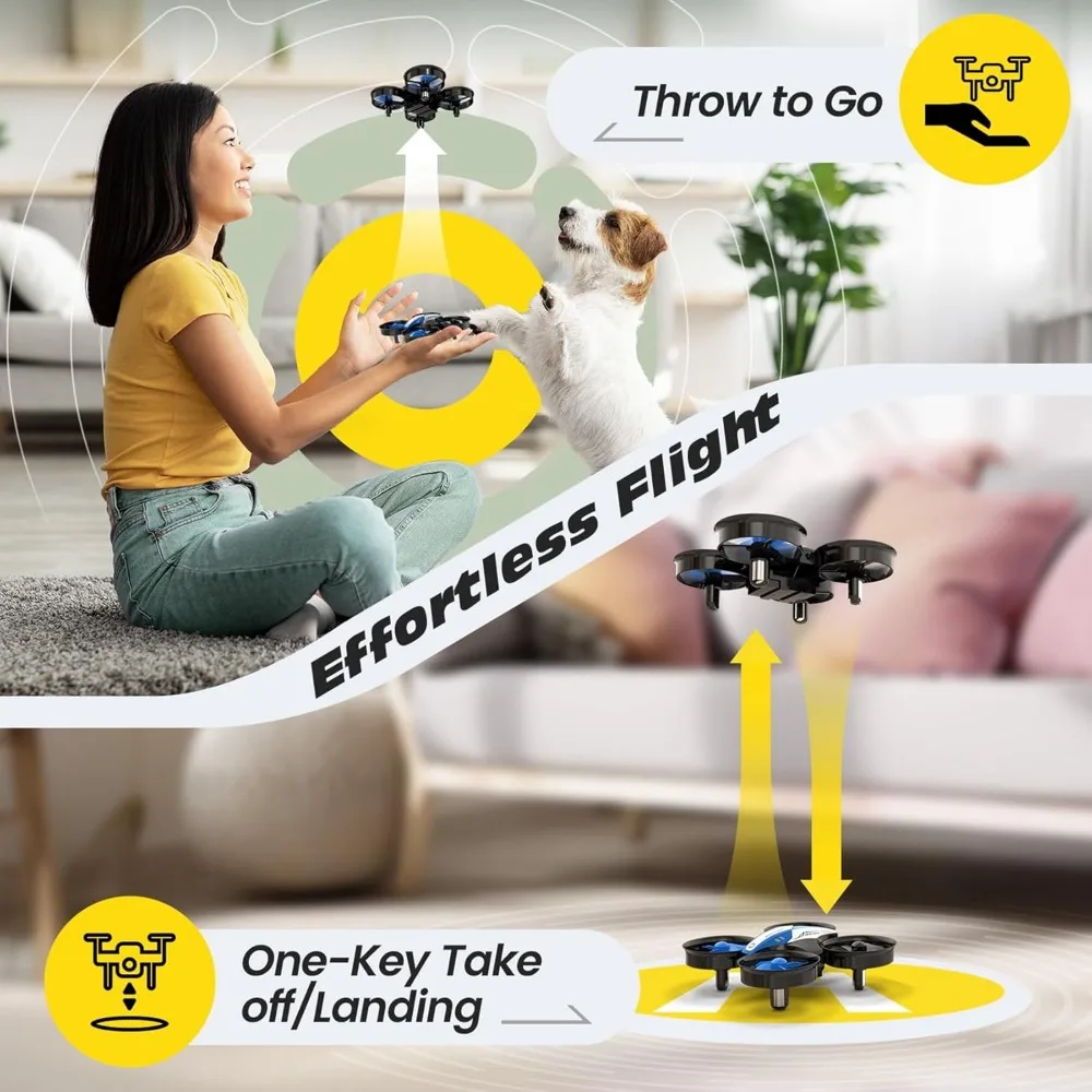 Mini Dron Holy Stone: RC Nano Quadcopter para niños y principiantes con Auto Hover, seguimientos 3D y modo sin cabeza