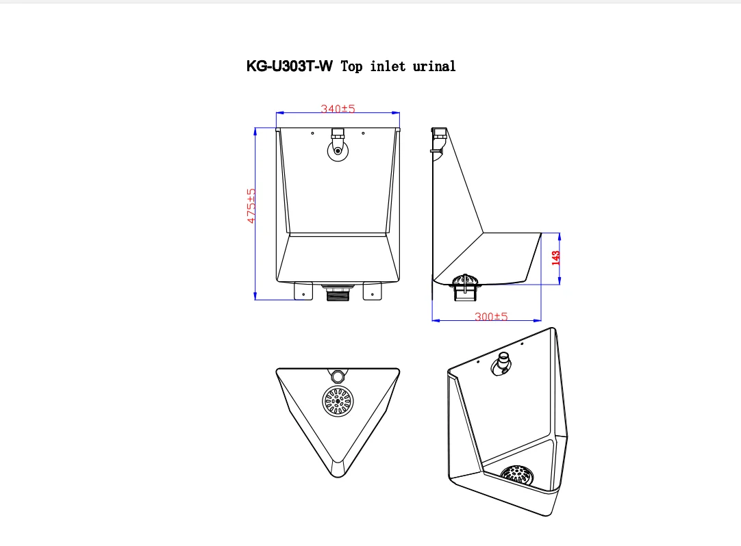 Hot Sale Commercial Corner Wall Mounted Urinal Stainless Steel Top Imported Men's Urinal For Sale