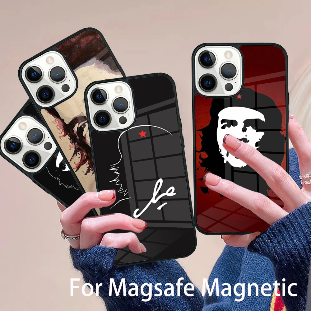 

Che Guevara Cigarette Phone Case Magesafe Magnetic Wireless Charge Cover For IPhone 16 11 12 13 14 15 Pro Max Plus Mini