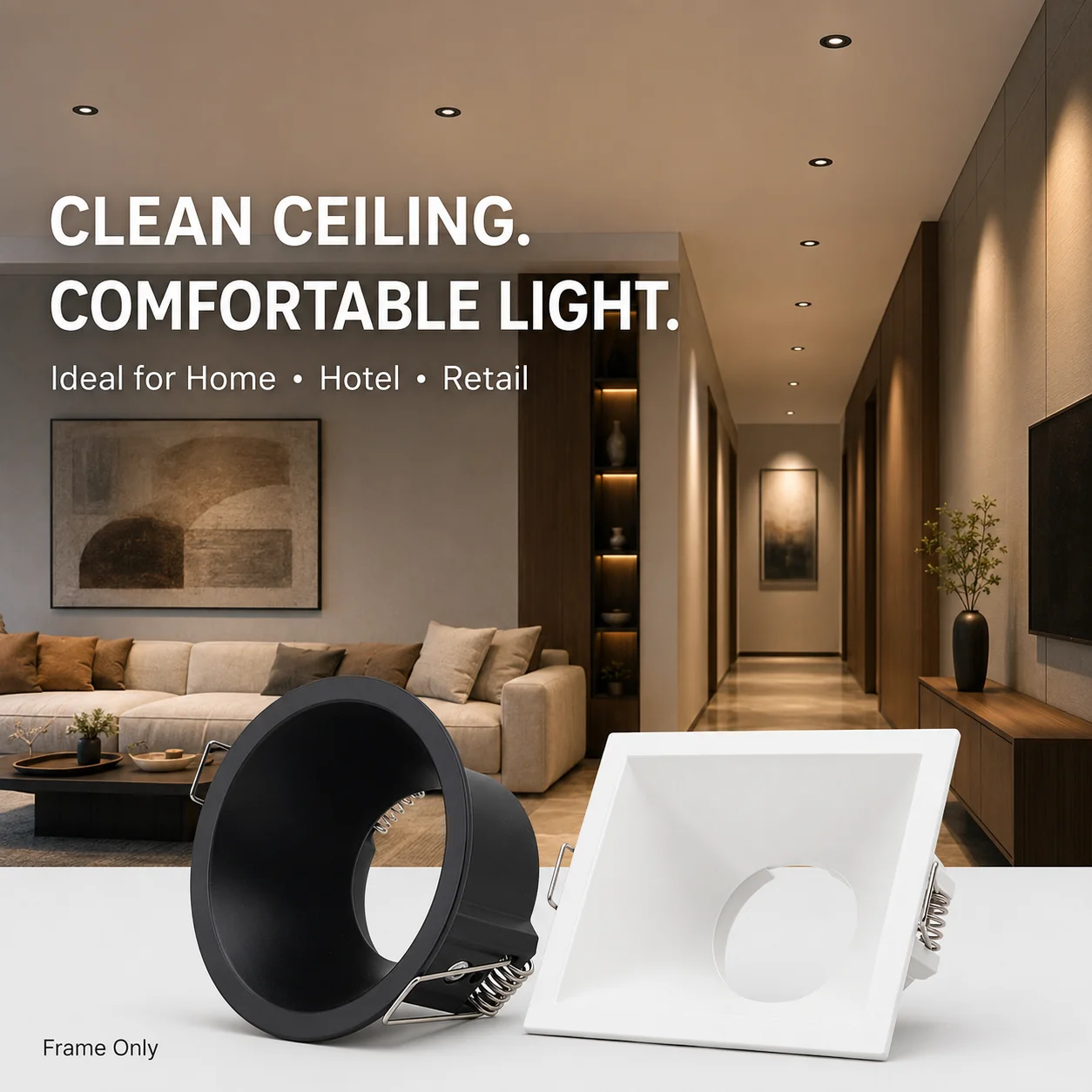 Recessed Mount Frame GU10/MR16 Lamp Holder Bathroom Spot Lighting Bracket SocketLamp Holder Socket Fitting Spot Lighting Fixture