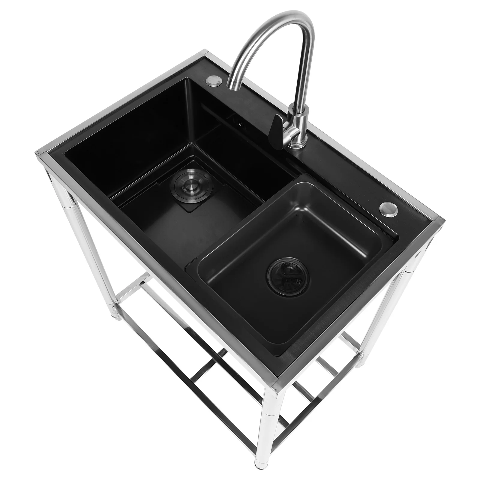 

304 Stainless Steel Handmade Sink with Stand Faucet Drain Kit Multi Function for Kitchen Bathroom Garage Laundry Room Indoor
