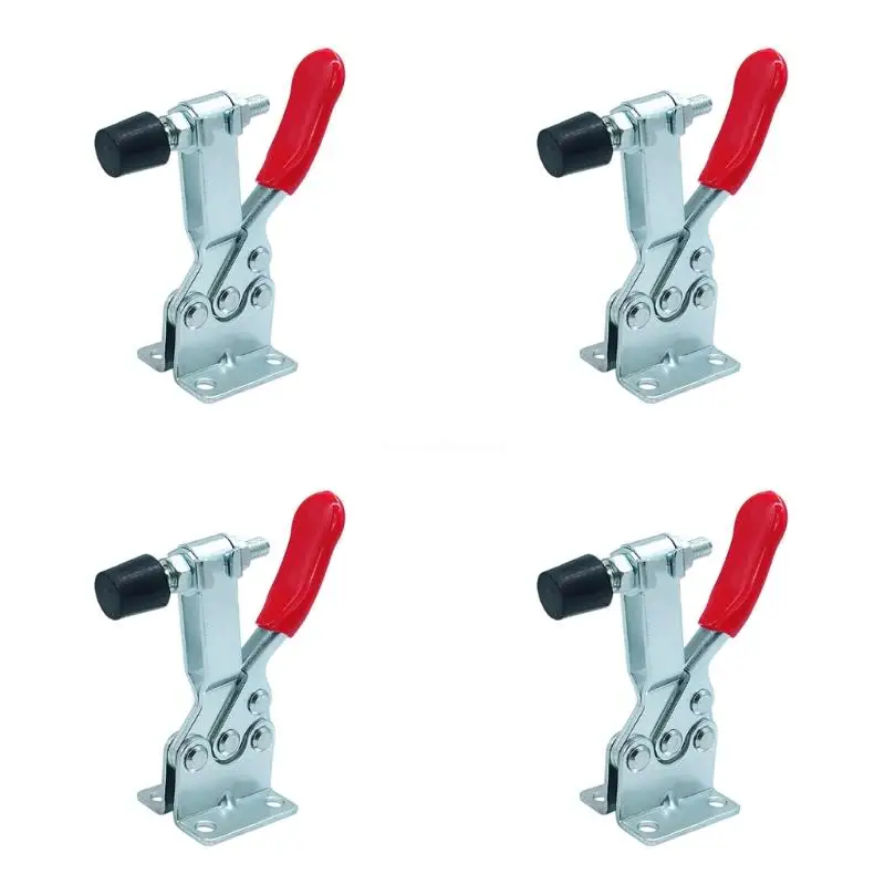 4 Pcs Compact Quick Release Vertical Toggle Clamp Holding Capacity 100kg/220lbs Dropship