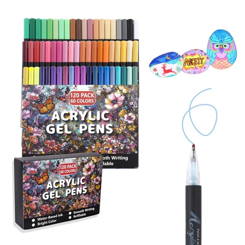 

Doodle Pen 120color 60pcs Acrylic Paint Pen Nail Paint DIY Dot Stitching Pen Precision 3D Doodle Nail Art Pen Nail Art Pens