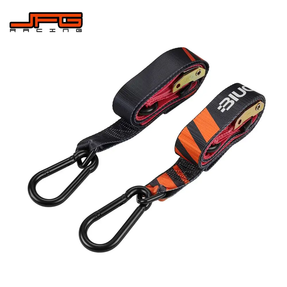 Universal Motorcycle Tie Down Strap 38mm Webbing Cam Buckle Lashing Heavy Duty Cargo ATV Trailer Secure Belt For KTM Surron Bike
