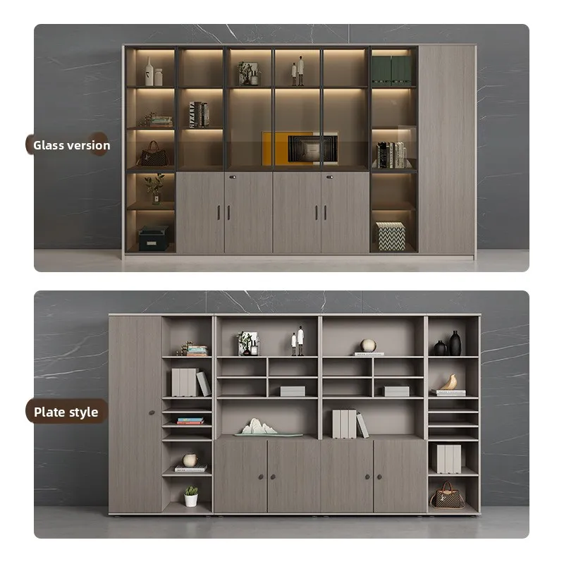 Office Furniture File Cabinet Information Cabinet Wooden Panel Low Tea Cabinet Bookcase Archive Wardrobe