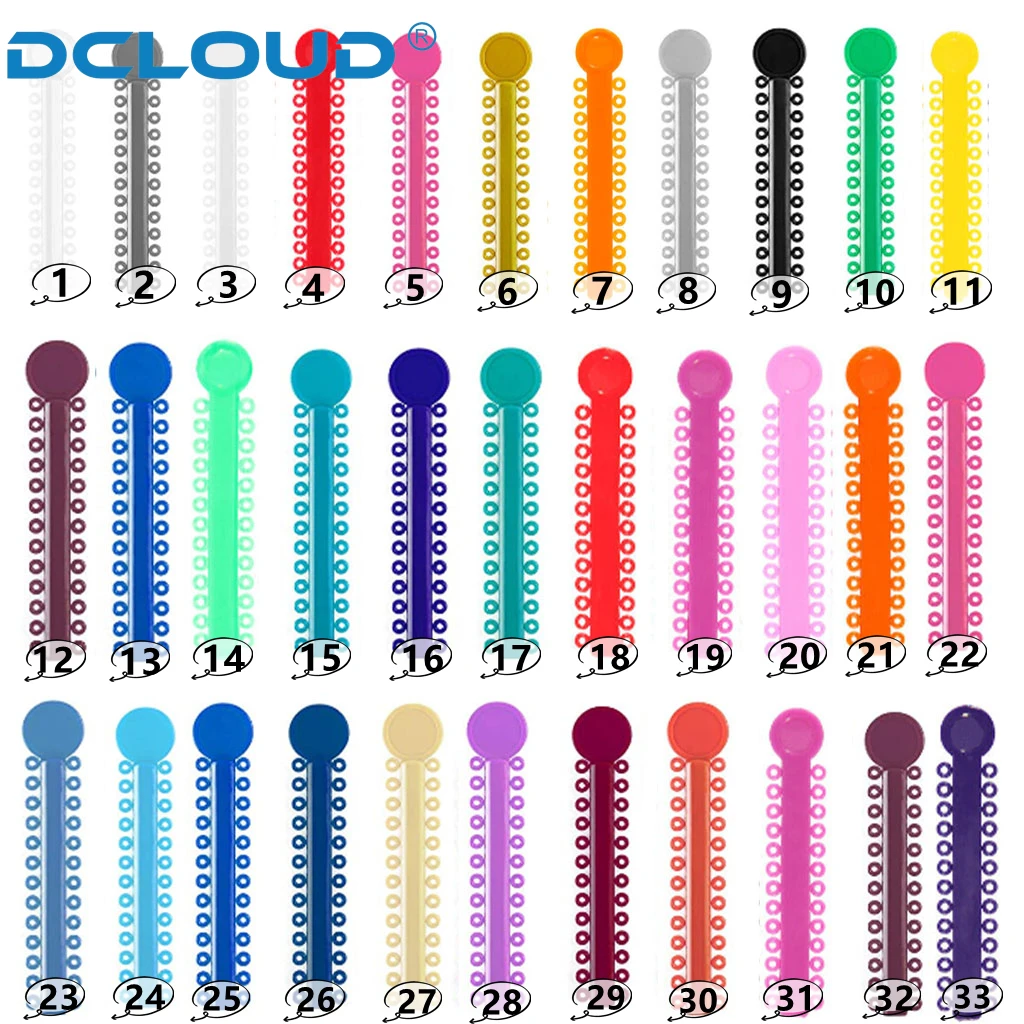 DCLOUD 1040 Stück = 40 Stäbchen Zahnkieferorthopädie Elastische Ligaturbinder Gummibänder für Zahnspangen Zahnmedizin Ortho-Behandlung – Detail 4