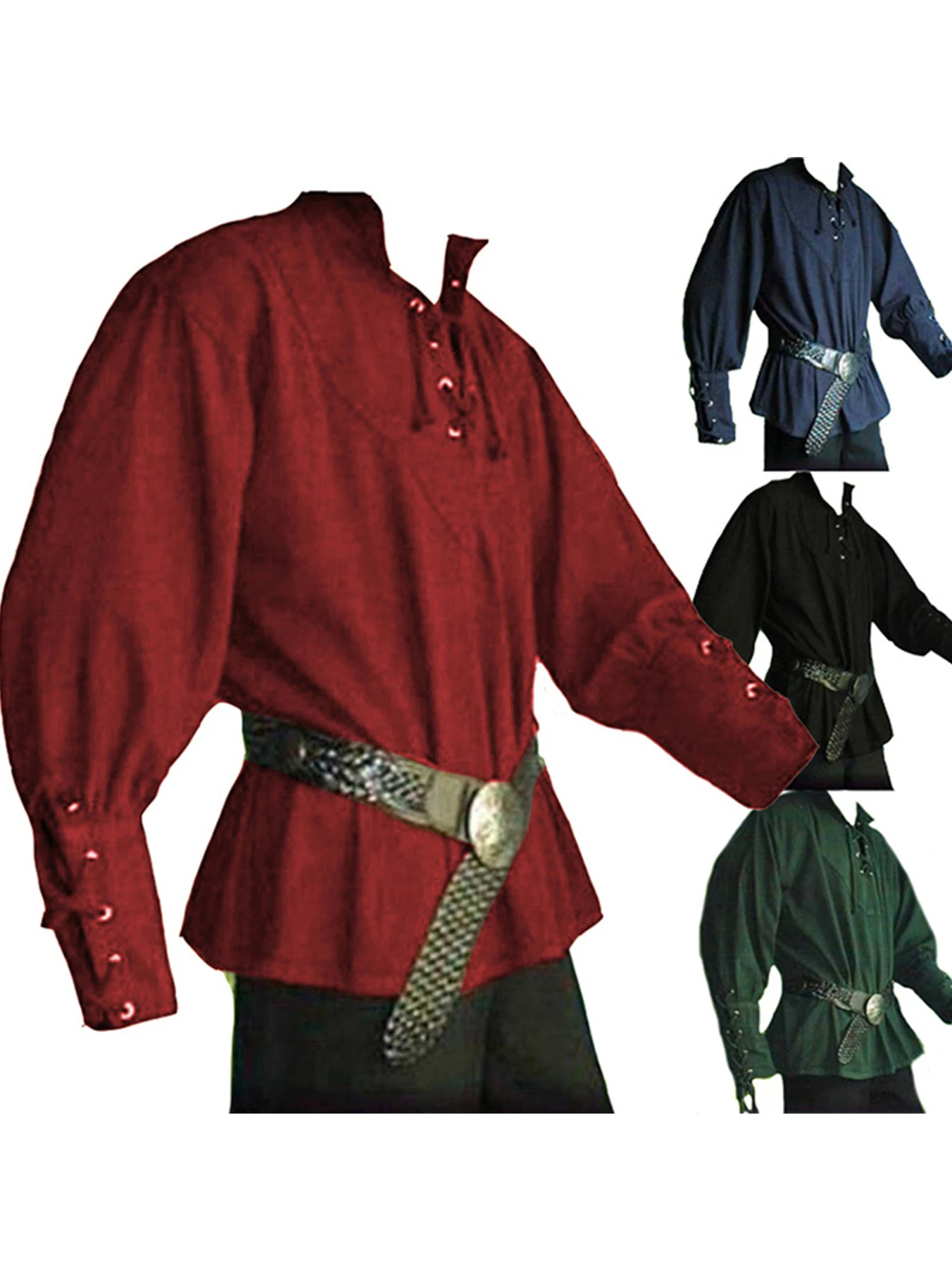 Chemise de Pirate Médiévale Homme – photo 2