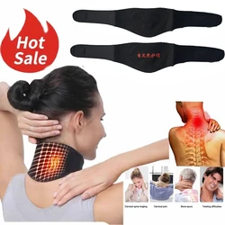 Self-heating Tourmaline Neck Magnetic Therapy Support Belt Black Protect Band Neck Support Massage Health Care