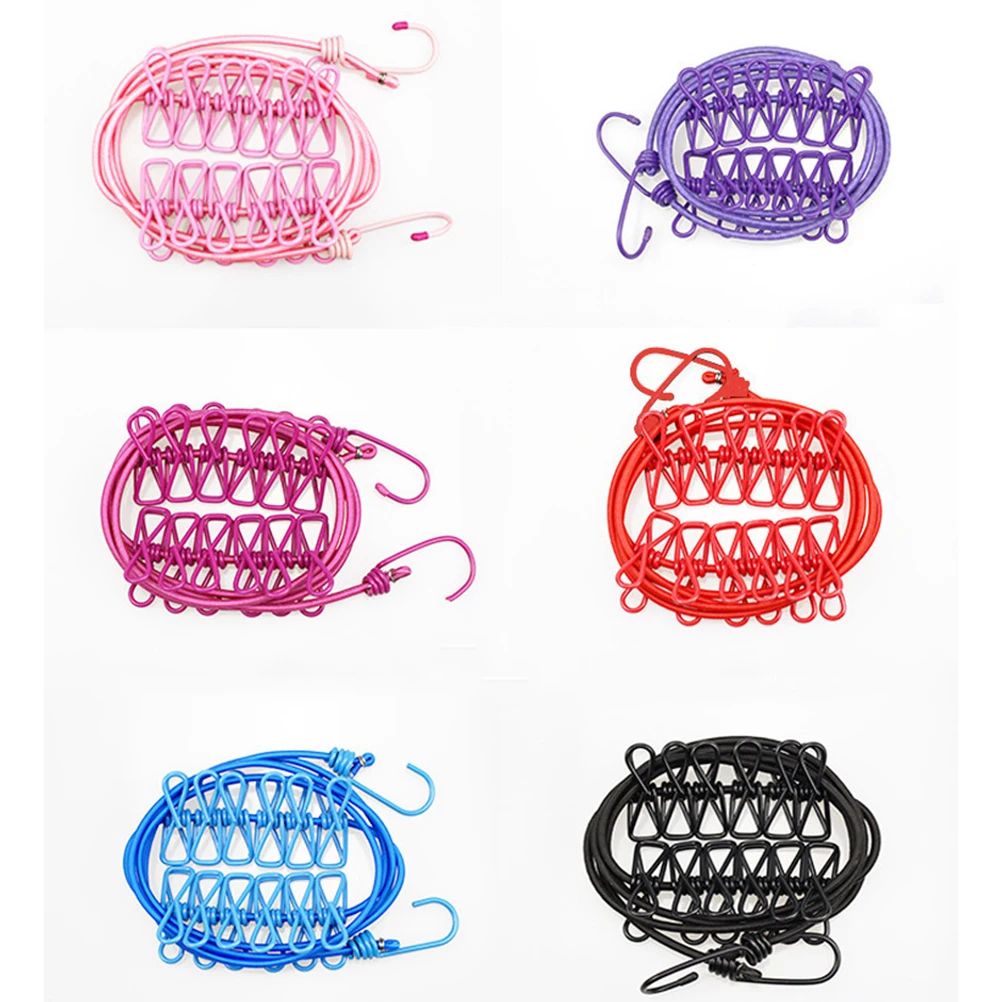 

Clothesline for Travel Rope Drying Portable Outdoors Camping Supplies with Clips