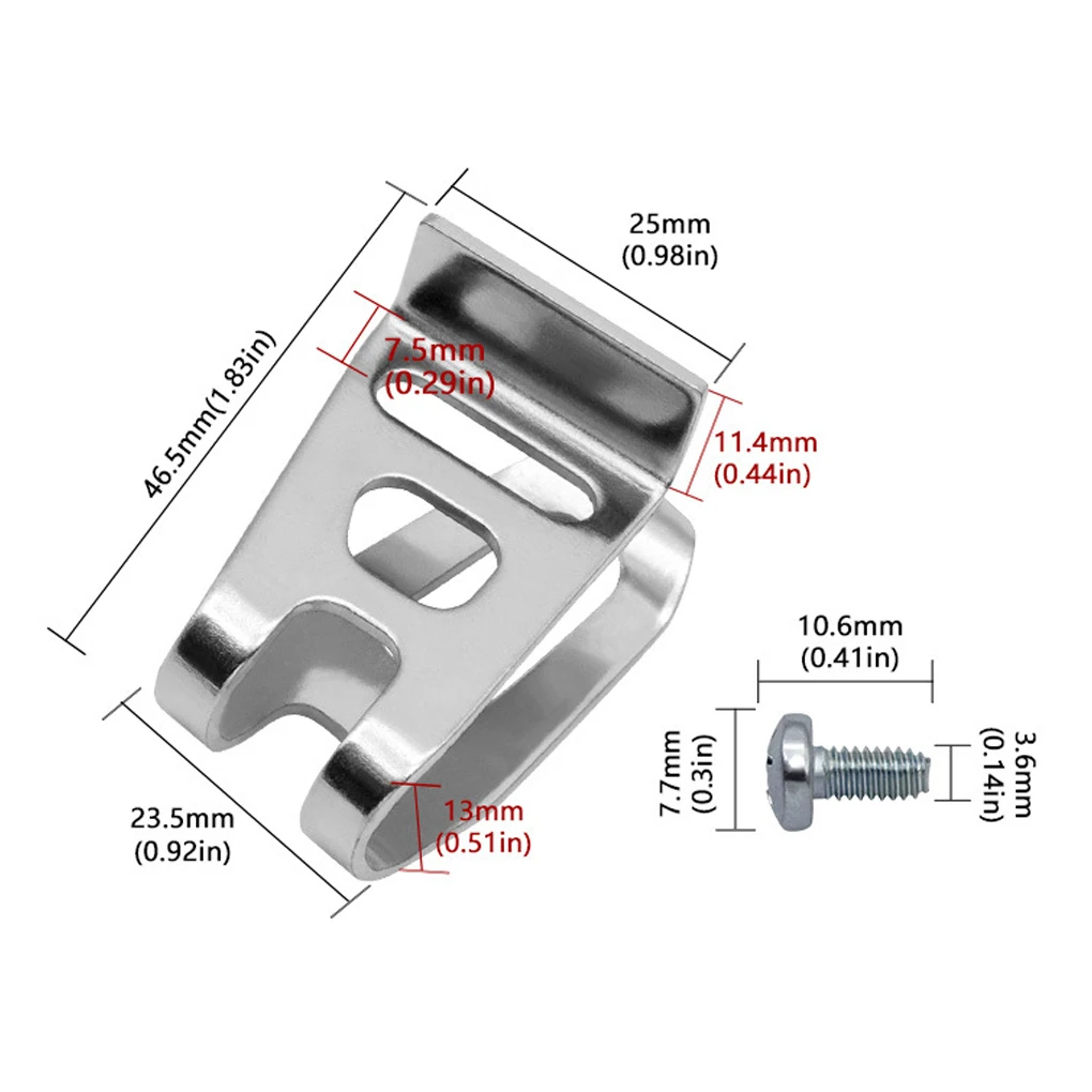 

2025 New Belt Clip Hooks With Screws For Makita LXT DTD152, DTD129, DTL061Electric Drill Power Stainless SteelTools Accessories