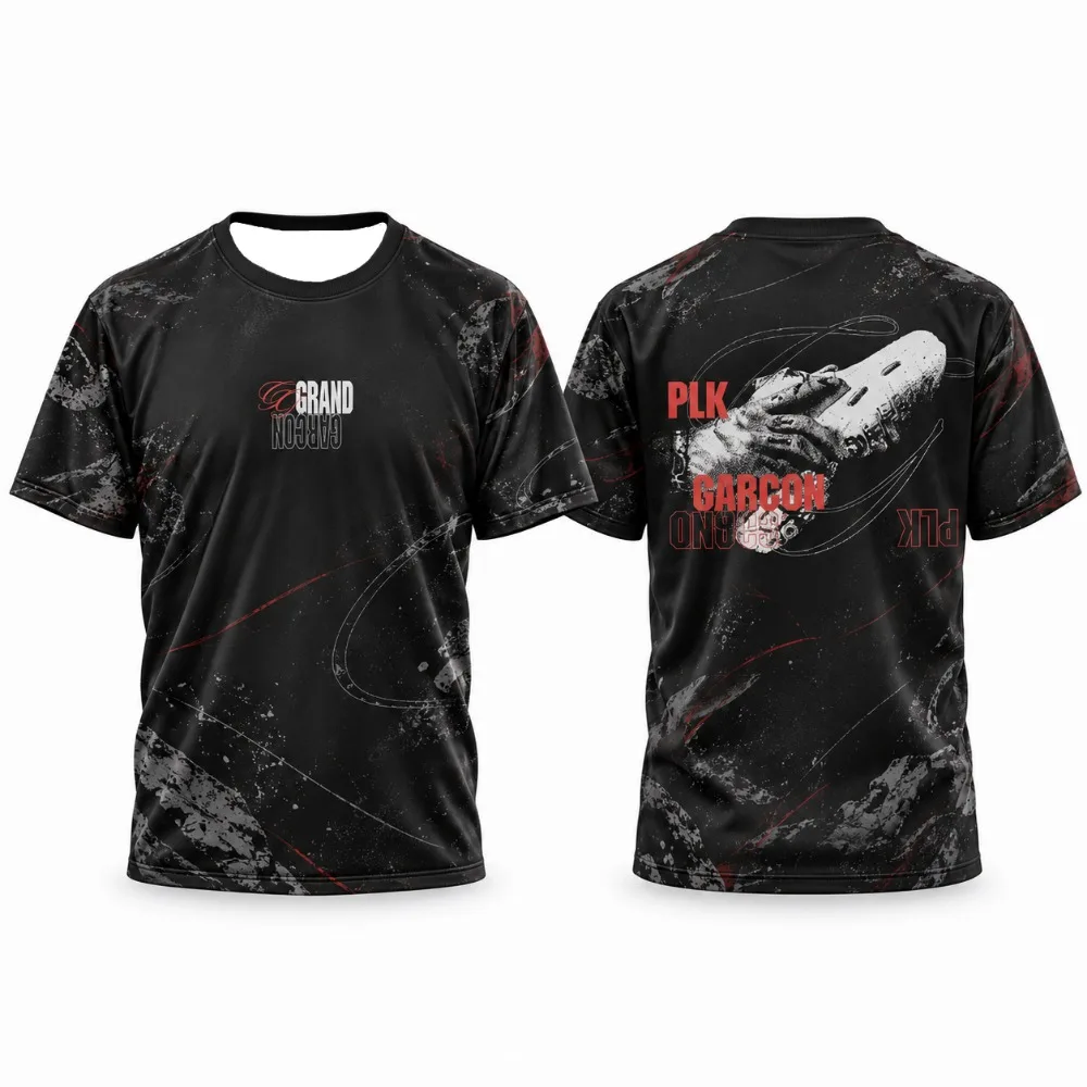 PLK (rapper) Grand Gar ç on graphic T-shirt Hip Hop Rock Men's T-shirt Summer Pure cotton T-Shirt Kid's Clothing Tee Y2k Woman ﻿