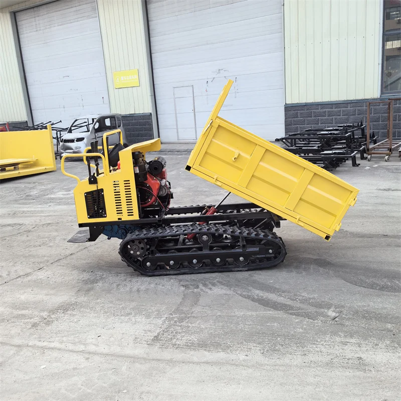 Factory-Priced Mini All-Terrain Truck Tracked Dumper New Self-Loading Diesel Fuel Left Crawler Dumper Manual Transmission Yuchai