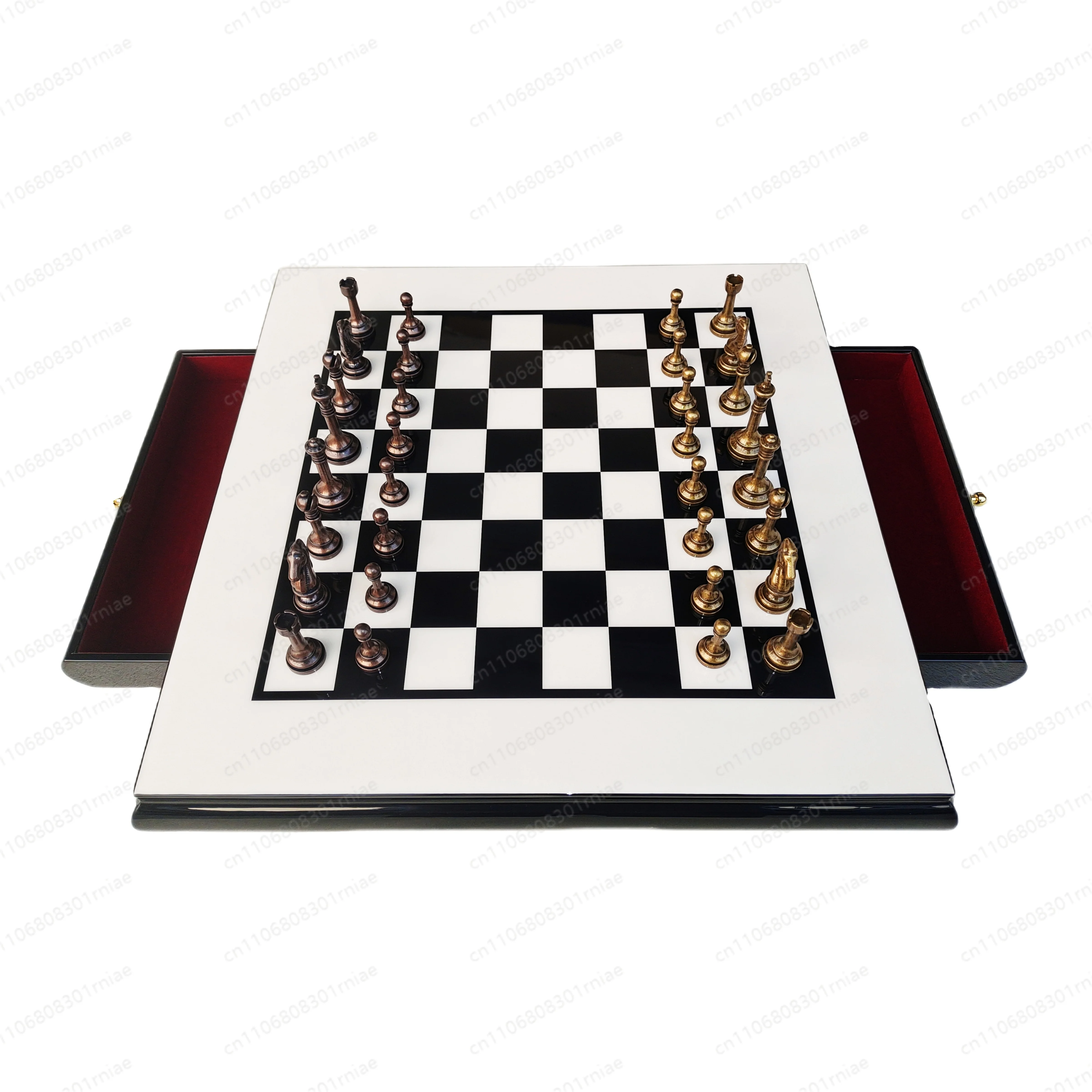 Luxury handmade children's chess set supplier of high-quality wooden piano paint with drawers