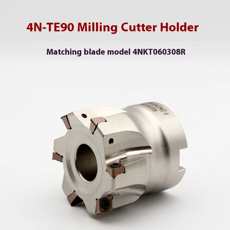 

TE90 4NKT Двусторонний резак высокой твердости с быстрой подачей 90 градусов, прямоугольный плечевой фрезерный станок 4NKT060308, фрезерная вставка