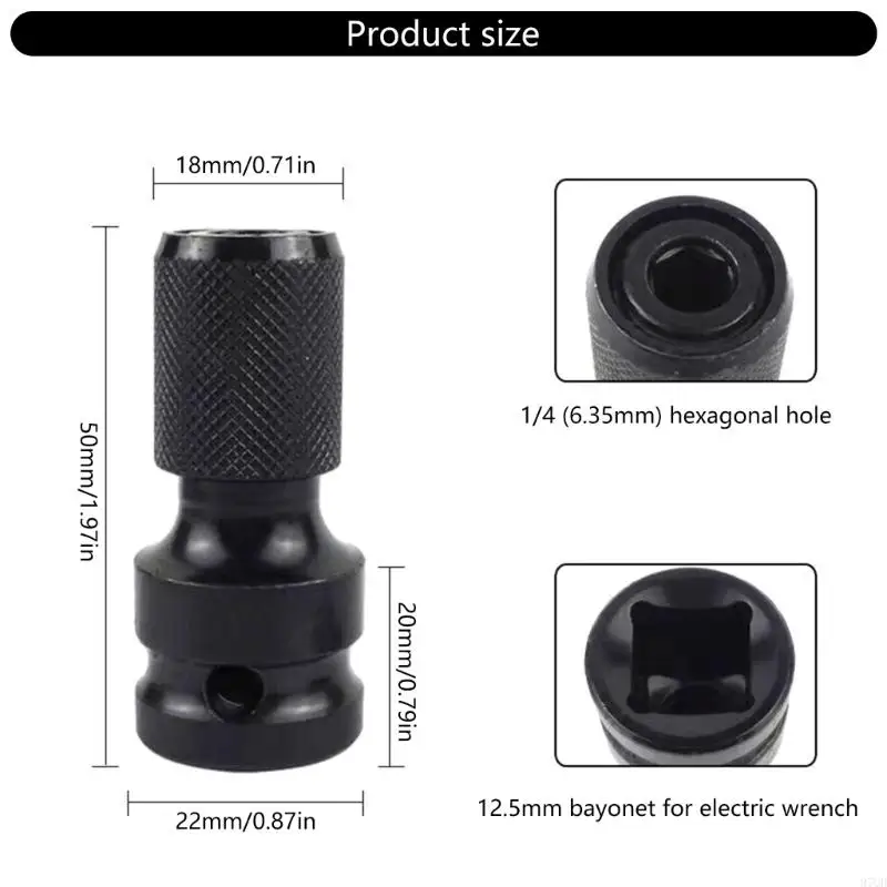 97QD Juego adaptador universal para bit hexagonal construido a partir acero vanadiums adecuado para diversas