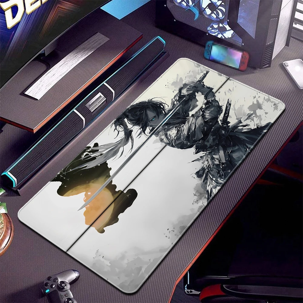 Japanese Samurai Gaming Mouse Pad 900x400mm Large Premium Mouse Mat katana Rubber Computer Mousepad Gamer Professional Desk Mat