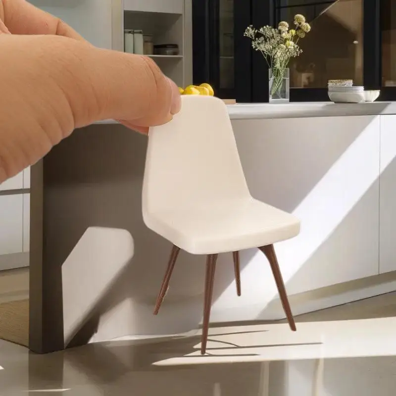 1/12 스케일 인형집 시뮬레이션 의자; 미니어처 인형집 장식 장난감; 마이크로 장면 구성 액세서리