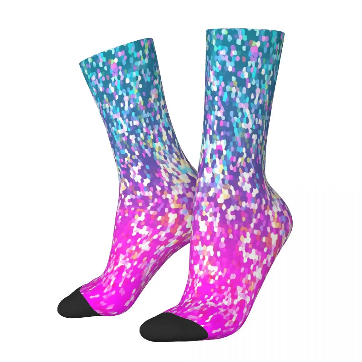

Glitter Graphic Sequins Socks Male Mens Women Autumn Stockings Harajuku