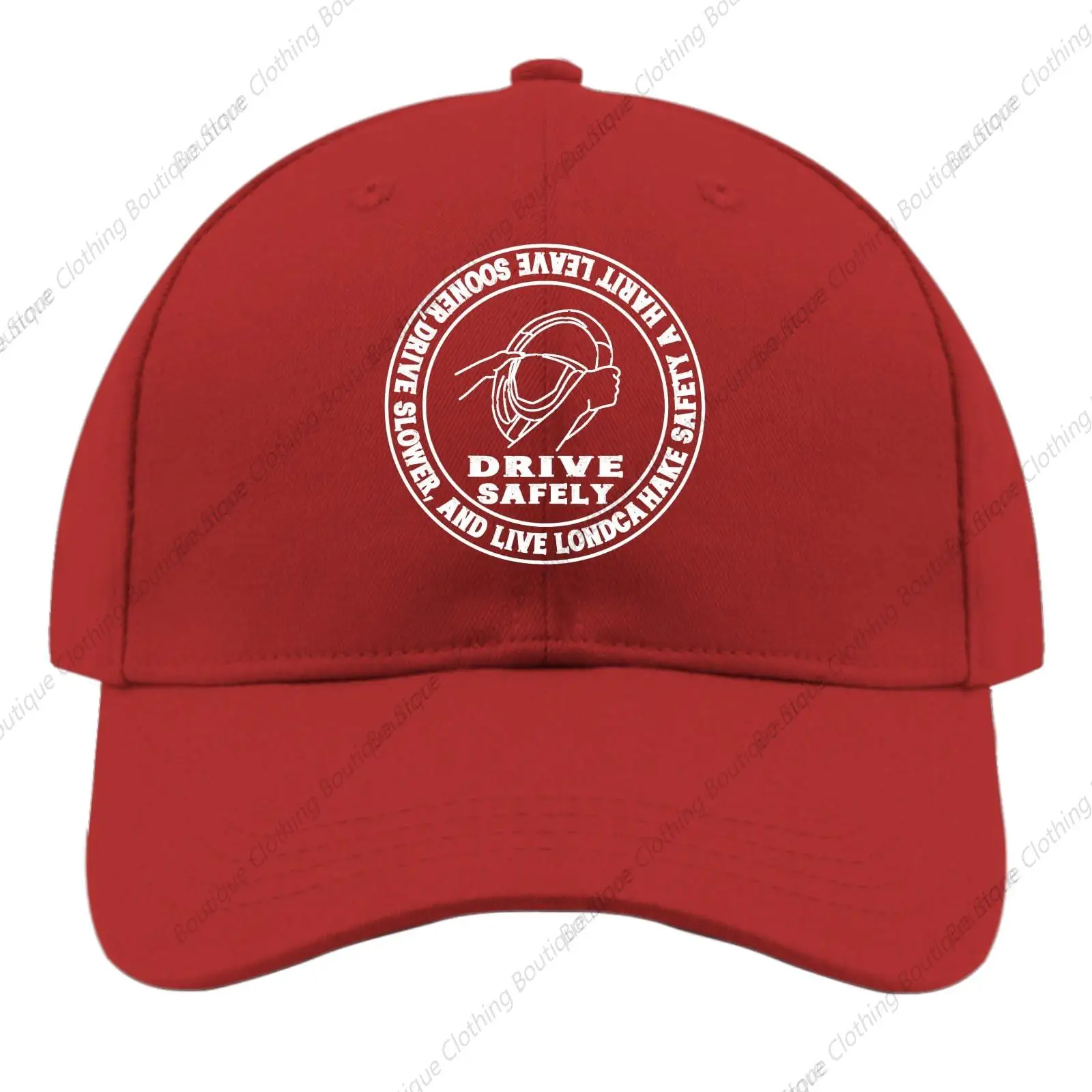 Safe driving Safety first Funny World Safety Day golf hat mesh hat Red womens beach hat Gifts for Her Beach Caps