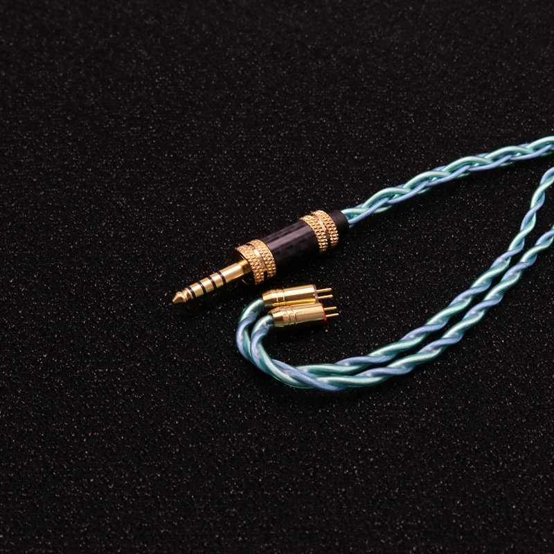 XINHS OCC Mix con cavo di aggiornamento per auricolari in argento placcato rame a cristallo singolo 0.78mm 2pin adatto per MOONDROP iem cable 2pin kz cables xlr cables white qdc cable