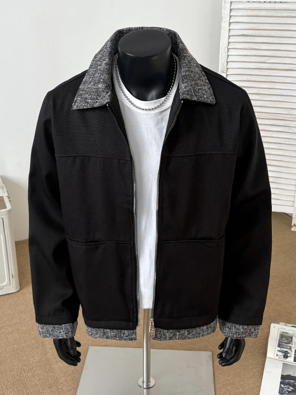 

Мужская куртка High-End Color Blo, весна-осень, свободный крой, на молнии, Cleanfit, рабочая одежда, верхняя одежда, американский стиль, длинный рукав