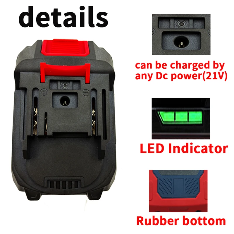18V 21V 6.0 9.0 12.0Ah dobíjecí lithiová baterie pro Makita 18V elektrické nářadí aku klíč, pila, vrtačka, bruska, šroubovák - náhled 2