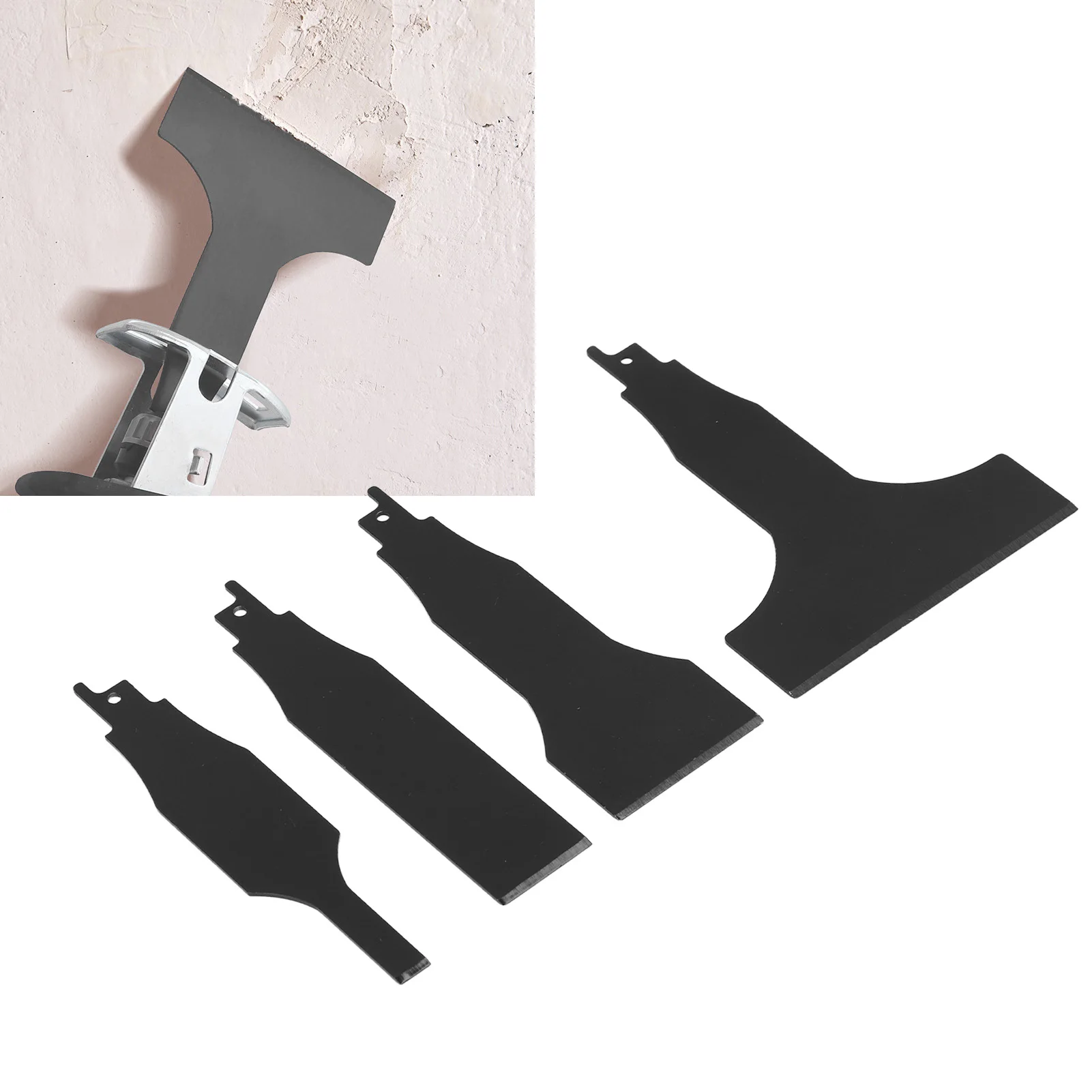 4PCS Reciprocating Saw Saber Saw Blade Electric Reciprocating Saw Blade Rust Removal Wall Cement Floor Cleaning Wall Scraper