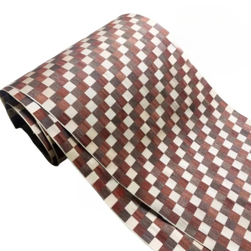 

L:2.5Metersx400x0.25mm 3-color square splicing Art wood veneer Crafts diy decoration Cabinets furniture veneer sheet