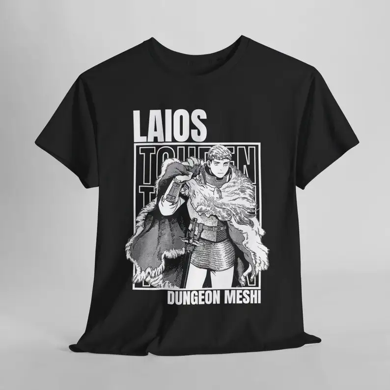 Laios Touden Dungeon Meshi Delicious in Dungeon T-Shirt Anime Graphic Tee Vintage Streetwear Unique Design Perfect for Gamers &