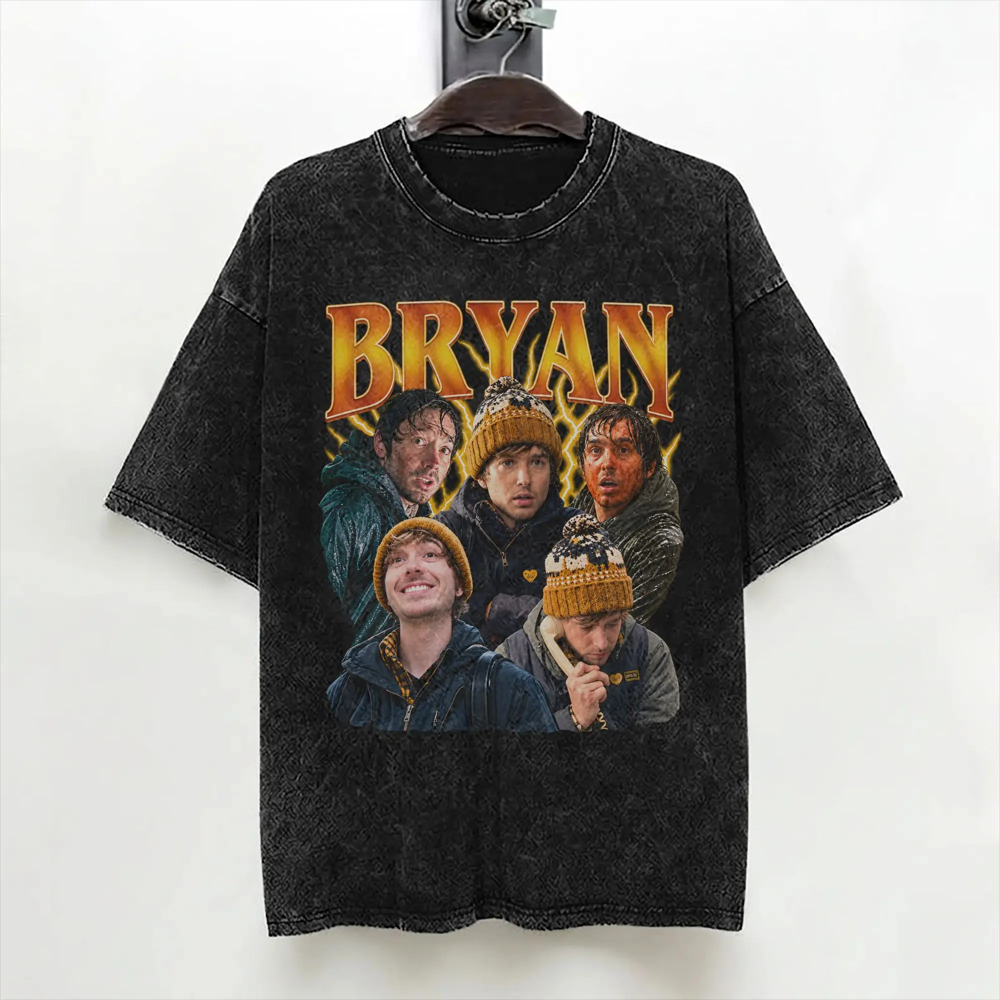 Austin Abrams Bryan  Washed T Shirt Streetwear Retro T-Shirt  Tee Shirt for Men Women Cotton Harajuku Summer