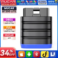 MUCAR BT200 Lite OBD2 escáner herramienta de diagnóstico de coche herramienta de escaneo de sistema completo automotriz comprobar lector de código de motor para 30 marcas de automóviles