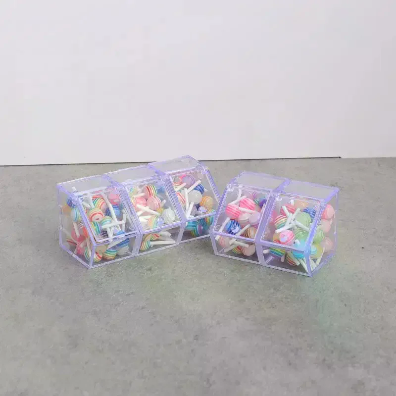 5Pcs Dollhouse Mini Transparent Storage Display Rack Model Dollhouse Supermarket Scene Decoration Toy Dolls House Accessories