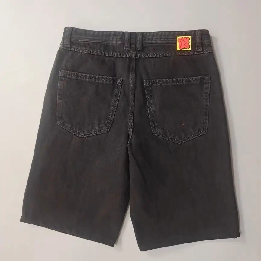 Short en denim de skateboard classique pour homme, short en jean délavé, rétro, monochrome, document décontracté, pantalon de cinq minutes, cargo Y2k, été