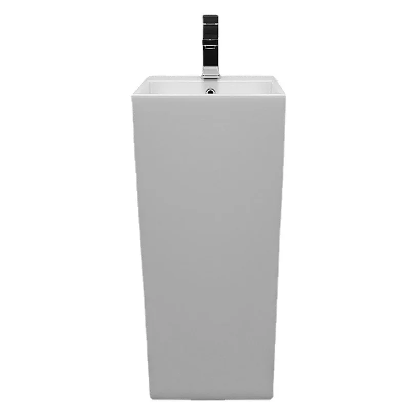 

One piece column basin, square ceramics, hand washing, bathroom, balcony, outdoor, simple floor
