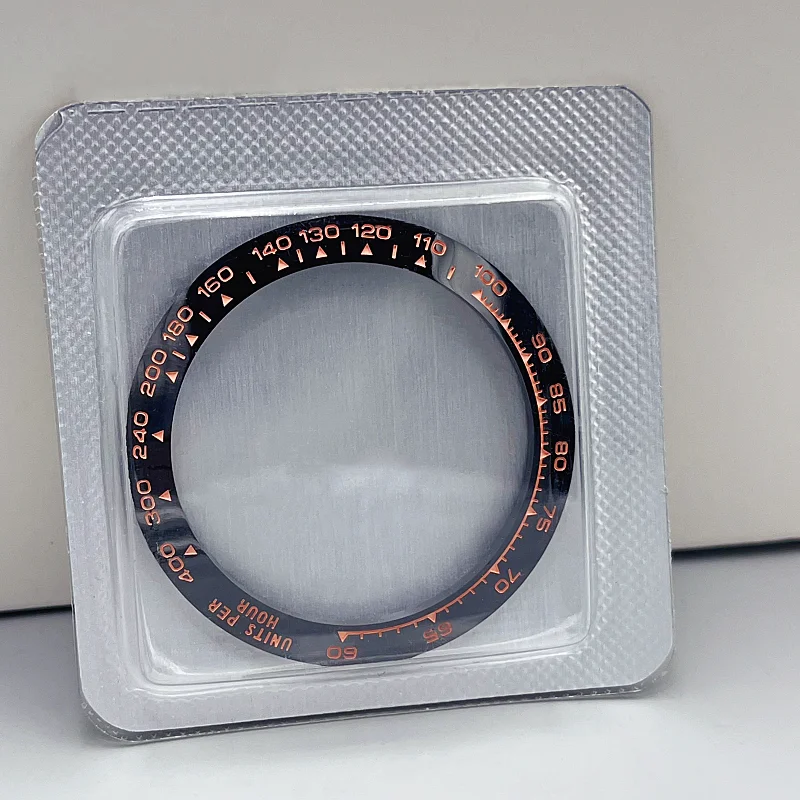 Watch Accessory Replacement Ceramic Bezel for 116500 Cosmograph Series, with Number Markers, Size 39.3*31.5mm, Thickness 2.6mm