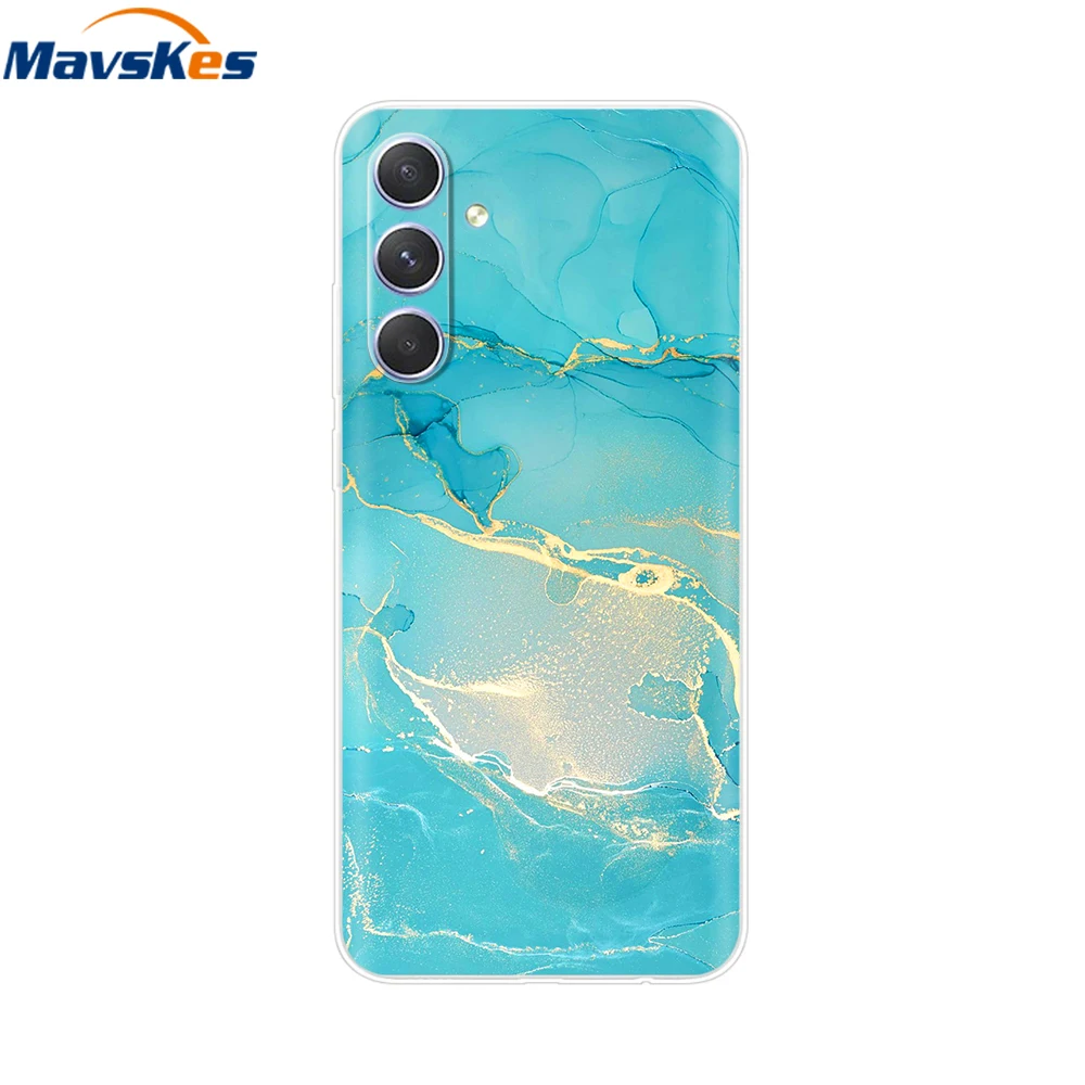 Soft Clear TPU Case For Samsung Galaxy A55 5G Case SM-A556B Painted Cover For Samsung A55 A 55 GalaxyA55 Protective Shell Cases