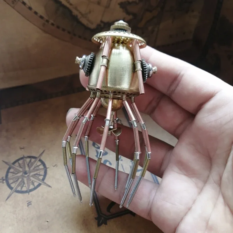 Mechanical Jellyfish Full Metal Model Kit DIY 3D Steampunk Ocean Animals Pure Handmade Crafts Creative Gift Ornaments