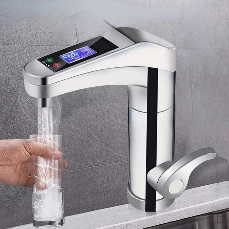 LED Digital Display Electric Faucet Instant Tap Hot Water Heater Intelligent Automatic Tankless Heating Kitchen