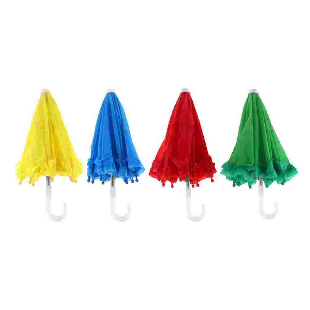 4 Pcs Lace Toy Umbrella Kids Accessories Toys Solid Color Umbrellas Durabele Cosplay Lovely Hanging Decors