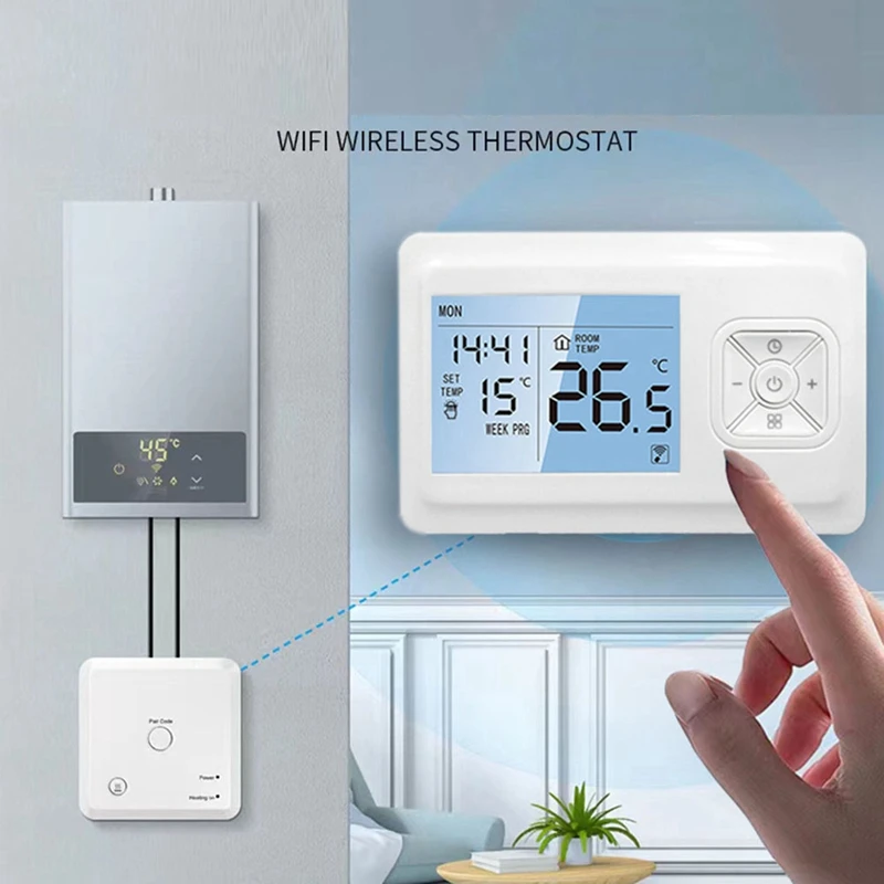 Imagem -05 - Tuya Wifi Smart Termostato sem Fio Programável Controlador de Temperatura Caldeira a Gás Aquecimento a Água