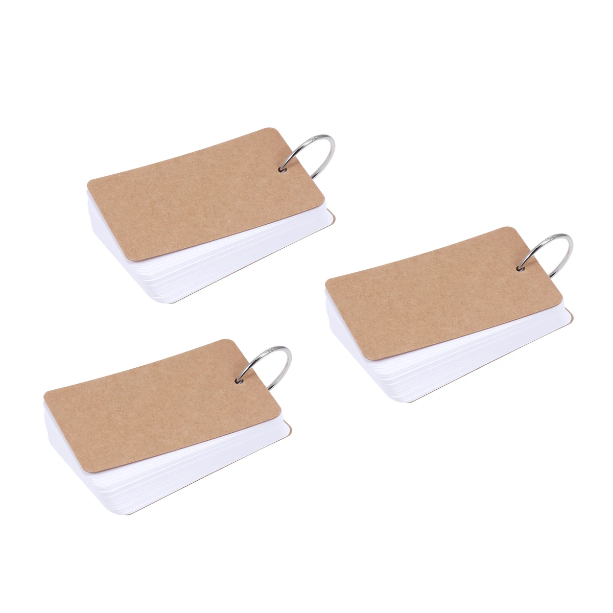 3pcs Message Cards Blank Paper Portable Ring Binder Mini Notepad For School Office Memo Pads Creative Note Pads Pocket Notepad