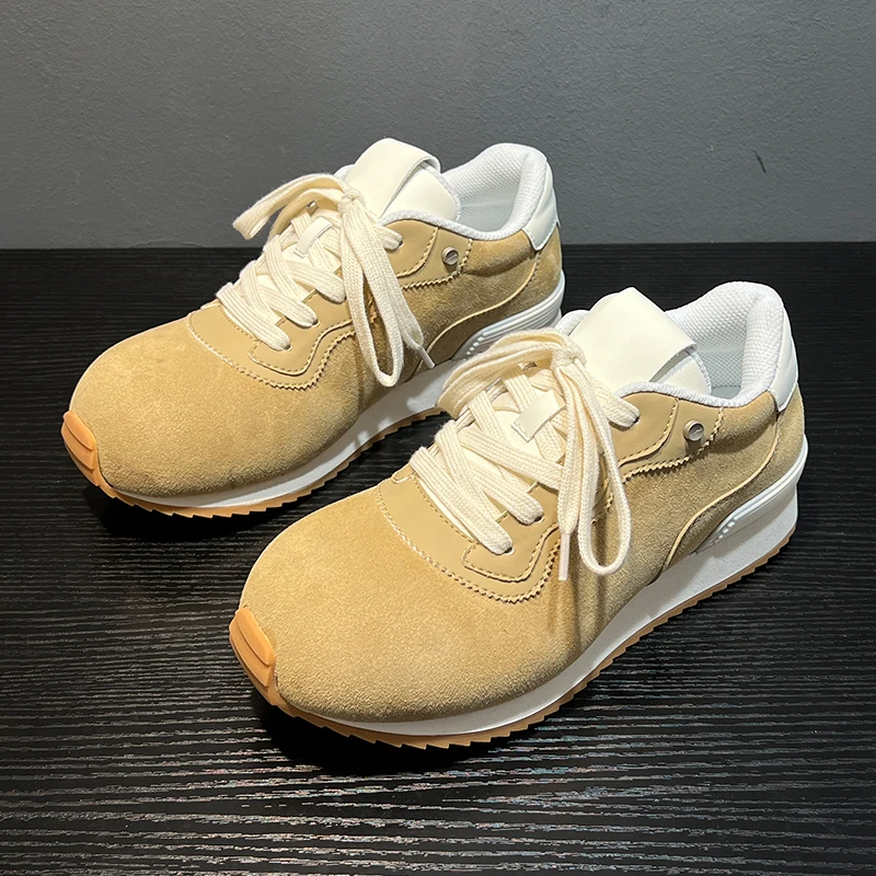 

Мужская обувь. Осень-зима 2024, новая спортивная обувь с большим носком и круглым носком. Мужские и женские повседневные туфли на толстой подошве.