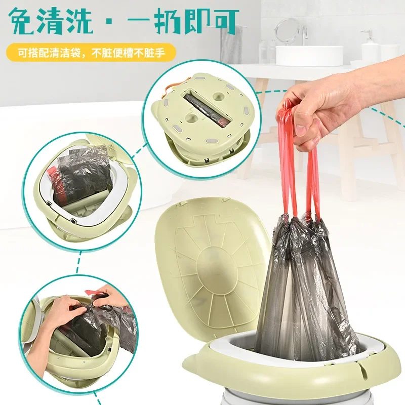 قعادة محمولة للأطفال الصغار للسفر، مرحاض تدريب قابل للطي للتخييم في السيارة، حمام داخلي وخارجي للأطفال الصغار 2027