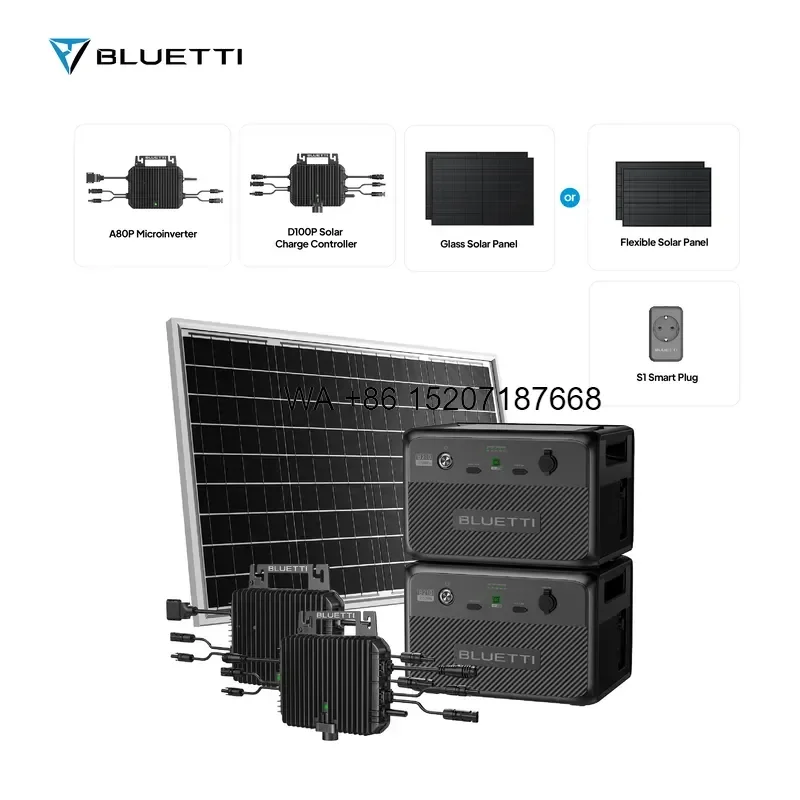 Wmwmnu EU Balcony Solar System 800W Plug and Play Kit with Micro Inverter and Battery CE Certified Save Electricity for House