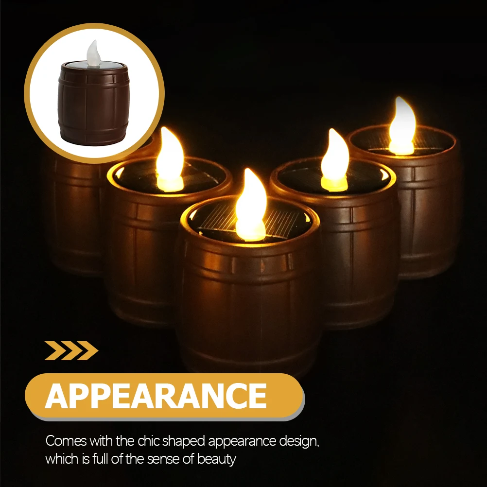 

Light Outdoor Garden Decoration Led Flameless Tealight Vintage Style Finish Premium Material Durable Chic Design