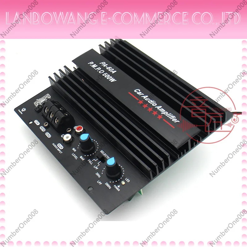 12V High Power Mono Car Audio Amplifier 600W Max, 2 Channel Subwoofer Amp Board for Car Stereo