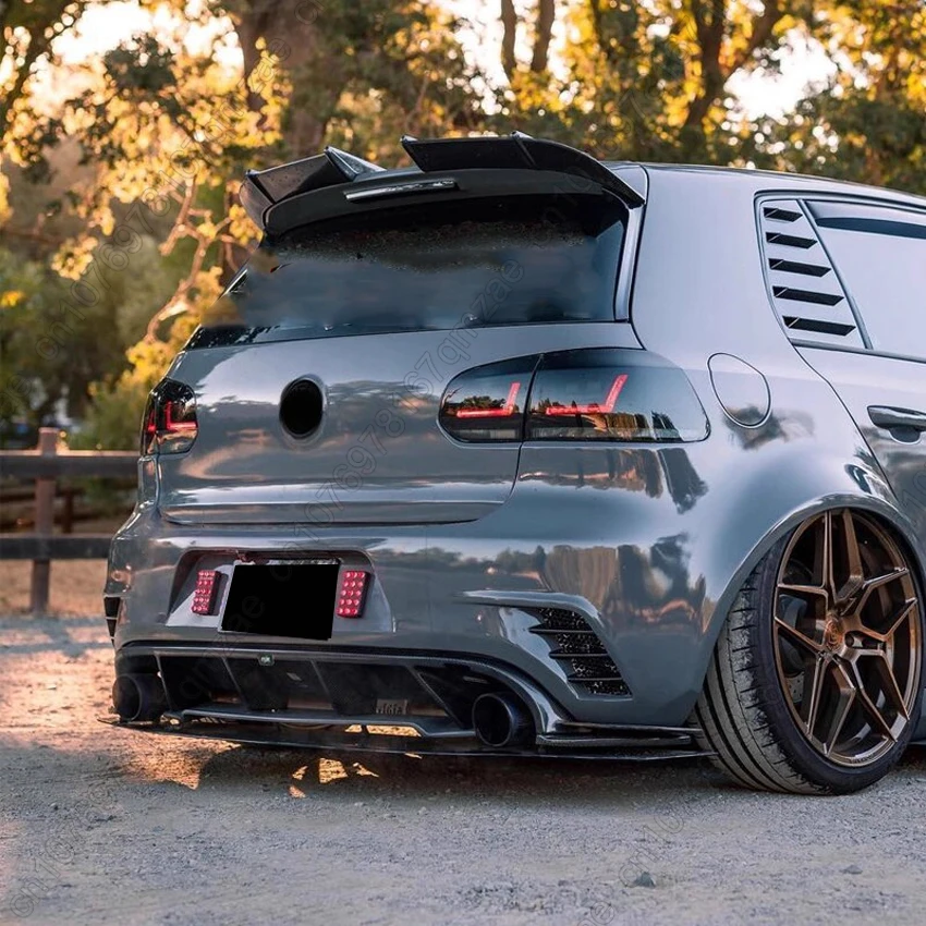 الخلفي الجذع المفسد 2 قطعة AK نمط الجناح الذيل سقف المفسد أجنحة الجسم أطقم لشركة فولكس فاجن فولكس فاجن جولف 7 MK7 7.5 GTI GTD R 2013-2020