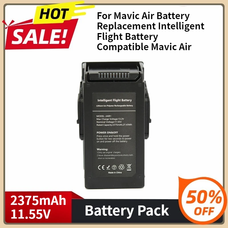 

For Mavic Air Battery Replacement Intelligent Flight Battery Compatible Mavic Air 2375mAh 11.55V with 21 Minutes of Flight Time