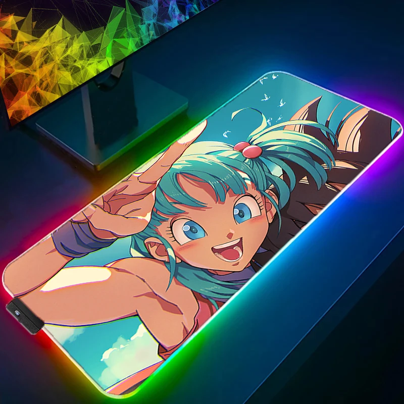 RGB LED Mouse Pads Desk Mat Protector Gaming D-dragon B-ball Mousepad Office Table Decor Keyboard Long Pad Computer Gamer Mats